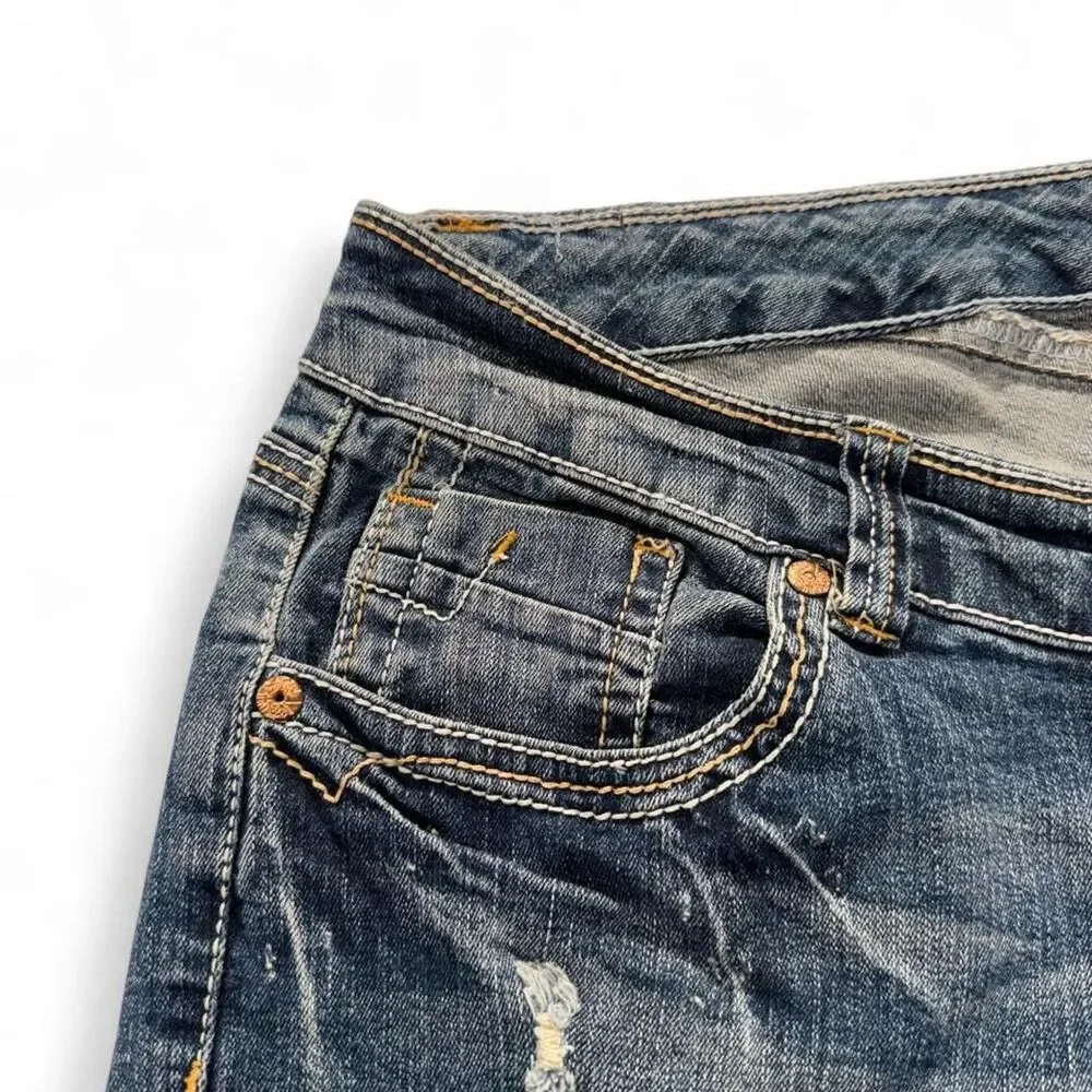 Ariya distressed stitching